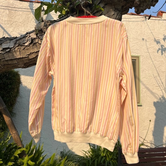 Vtg Liz Claiborne Pink, Yellow, White Striped Long-Sleeve Pullover Top | Small - Picture 4 of 13